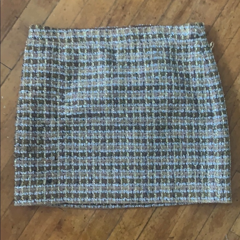 J crew size 6 metallic skirt
